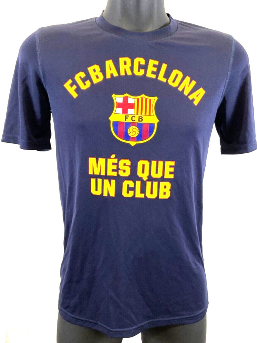 EUC Blue Futbol Club Barcelona Shirt "Mes Que un Club" Official Youth, Size XL